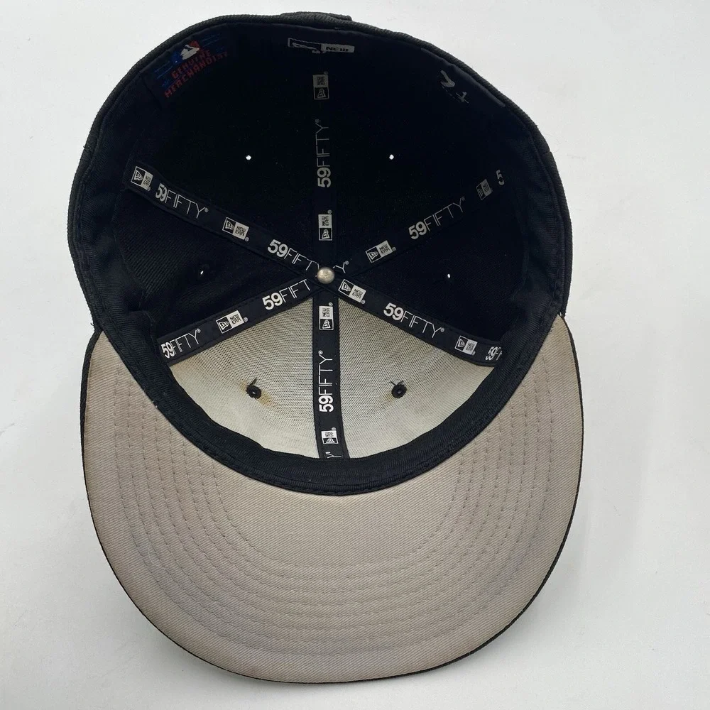 New York‎ Yankees All Black New Era  59fifty Hat blackout Fitted Size 7 1/4